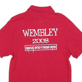 NIKE Mens Red Polo Shirt Wimbledon 2008 Short Sleeve Cotton Blend M Casual