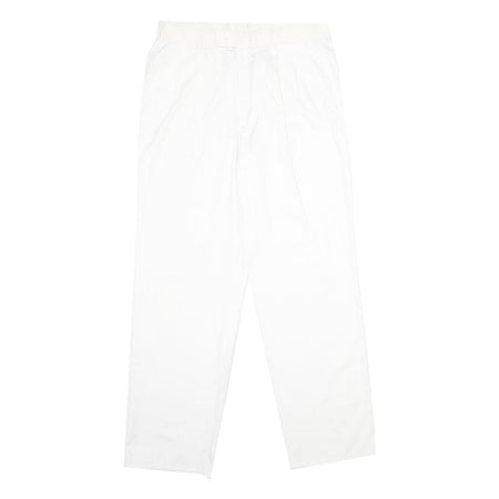 MCGREGOR Mens Regular Fit White Polyester Blend Trousers W34 L34 Classic Zip