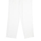 MCGREGOR Mens Regular Fit White Polyester Blend Trousers W34 L34 Classic Zip