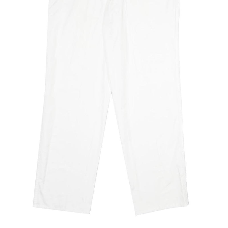 MCGREGOR Mens Regular Fit White Polyester Blend Trousers W34 L34 Classic Zip