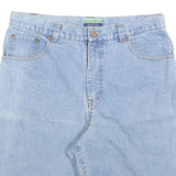 ESQUIRE Womens Denim Blue Casual Shorts M W34 Cotton Blend Classic Fit