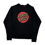 Santa Cruz Graphic Long Sleeve T-Shirt - Medium Black Cotton