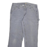 CARHARTT Womens Cotton Blend Blue Regular Fit Straight Leg Trousers W31 L27