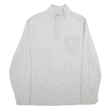 CALVIN KLEIN Mens Grey Pullover Plain Crew Neck Basic Knit 2XL Cotton Jumper