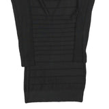 FRENCH CONNECTION Womens Black Bodycon Polyester Knit Midi Dress UK 10 Elegant