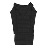 FRENCH CONNECTION Womens Black Bodycon Polyester Knit Midi Dress UK 10 Elegant