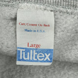 90'S Blank Made In USA Tultex Sweatshirt - Large Grey Cotton Blend