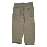 Carhartt Carpenter Trousers - 37W 30L Khaki Cotton