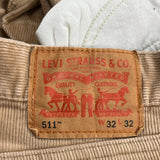 Levis Cord Pants - 34″ Waist Beige Corduroy