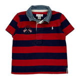 Age 24 Months Ralph Lauren Striped Polo Shirt - 3XS Red Cotton