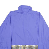 REEBOK Mens Blue Printed Trim Jacket M Polyester Zip Athletic Sportswear
