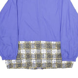 REEBOK Mens Blue Printed Trim Jacket M Polyester Zip Athletic Sportswear