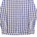 TOMMY HILFIGER Mens Blue & White Check Shirt XS Classic Button-Down Cotton Blend
