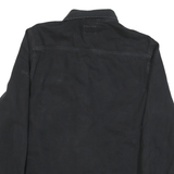 PEPE JEANS Mens Black Cotton Blend Button Jacket M Plain Casual Outerwear