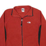 THE NORTH FACE Womens Red Zip Jacket XL Cotton Plain Outdoor Casual Warm