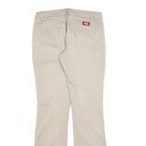 DICKIES Womens Slim Beige Cotton Blend Slim Straight Trousers W28 L30 Casual