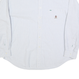 TOMMY HILFIGER Mens Blue & White Striped Shirt XL Classic Button-Down Cotton