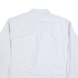 TOMMY HILFIGER Mens Blue & White Striped Shirt XL Classic Button-Down Cotton