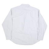 TOMMY HILFIGER Mens Blue & White Striped Shirt XL Classic Button-Down Cotton