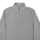 STARTER Mens Grey Plain Pullover Crew Neck Basic Knit M Lightweight Jumper
