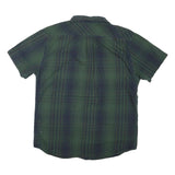 LEVI'S Mens Green & Navy Plaid Shirt XL Cotton Blend Casual Button Up Pocket