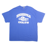 GILDAN Mens Blue Indianapolis Colts T-Shirt 2XL Short Sleeve Crew Neck Football