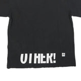 Womens Black Cotton Blend Graphic T-Shirt L Short Sleeve Crew Neck Love Positive