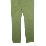 SILVIAN HEACH Womens Cotton Blend Green Slim Skinny Trousers W32 L32 Stylish Zip