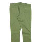 SILVIAN HEACH Womens Cotton Blend Green Slim Skinny Trousers W32 L32 Stylish Zip