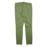SILVIAN HEACH Womens Cotton Blend Green Slim Skinny Trousers W32 L32 Stylish Zip
