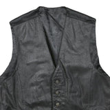 Mens Black Jacket Waistcoat M Polyester Blend Button Plain Stylish Classic