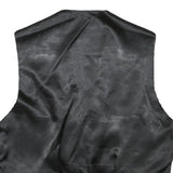Mens Black Jacket Waistcoat M Polyester Blend Button Plain Stylish Classic