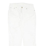 TRUSSARDI Womens White Regular Fit Straight Denim Jeans Cotton Blend Zip W30 L25