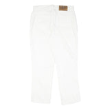 TRUSSARDI Womens White Regular Fit Straight Denim Jeans Cotton Blend Zip W30 L25