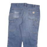 CARHARTT Mens Relaxed Fit Blue Denim Relaxed Jeans W36 L26 Workwear Zip Closure