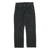 LEVI'S 752 Mens Black Regular Straight Denim W30 L27 Classic Cotton Zip Jeans