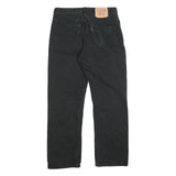 LEVI'S 752 Mens Black Regular Straight Denim W30 L27 Classic Cotton Zip Jeans