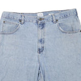 Mens Light Blue Denim Casual Shorts L W38 Cotton Blend Relaxed Fit Pocketed