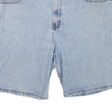 Mens Light Blue Denim Casual Shorts L W38 Cotton Blend Relaxed Fit Pocketed