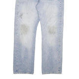 LEVI'S 501 Mens Jeans Blue Regular Straight Denim Light W38 L32 Classic Button
