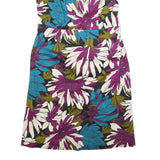 MONSOON Womens Black Blue & Purple Floral Day Cotton Blend Dress UK 14