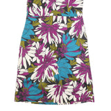 MONSOON Womens Black Blue & Purple Floral Day Cotton Blend Dress UK 14