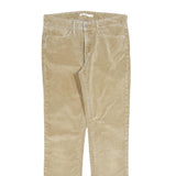 LEVI'S Womens Beige Slim Straight Cotton Trousers W29 L30 Slim Fit Zip Closure