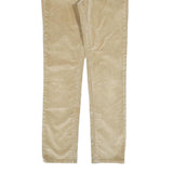 LEVI'S Womens Beige Slim Straight Cotton Trousers W29 L30 Slim Fit Zip Closure