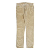 LEVI'S Womens Beige Slim Straight Cotton Trousers W29 L30 Slim Fit Zip Closure