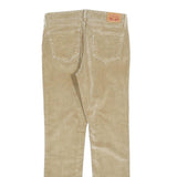 LEVI'S Womens Beige Slim Straight Cotton Trousers W29 L30 Slim Fit Zip Closure