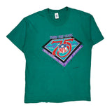 Made In USA Single Stitch Hall Of Fame Festival Logo 7 Nfl T-Shirt - 2XL Green Cotton