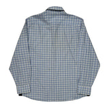 Coogi Checked Patterned Shirt - 2XL Blue Cotton