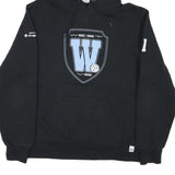 RUSSELL ATHLETIC Mens Black West Logo Pullover Hoodie M Cotton Blend