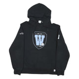 RUSSELL ATHLETIC Mens Black West Logo Pullover Hoodie M Cotton Blend